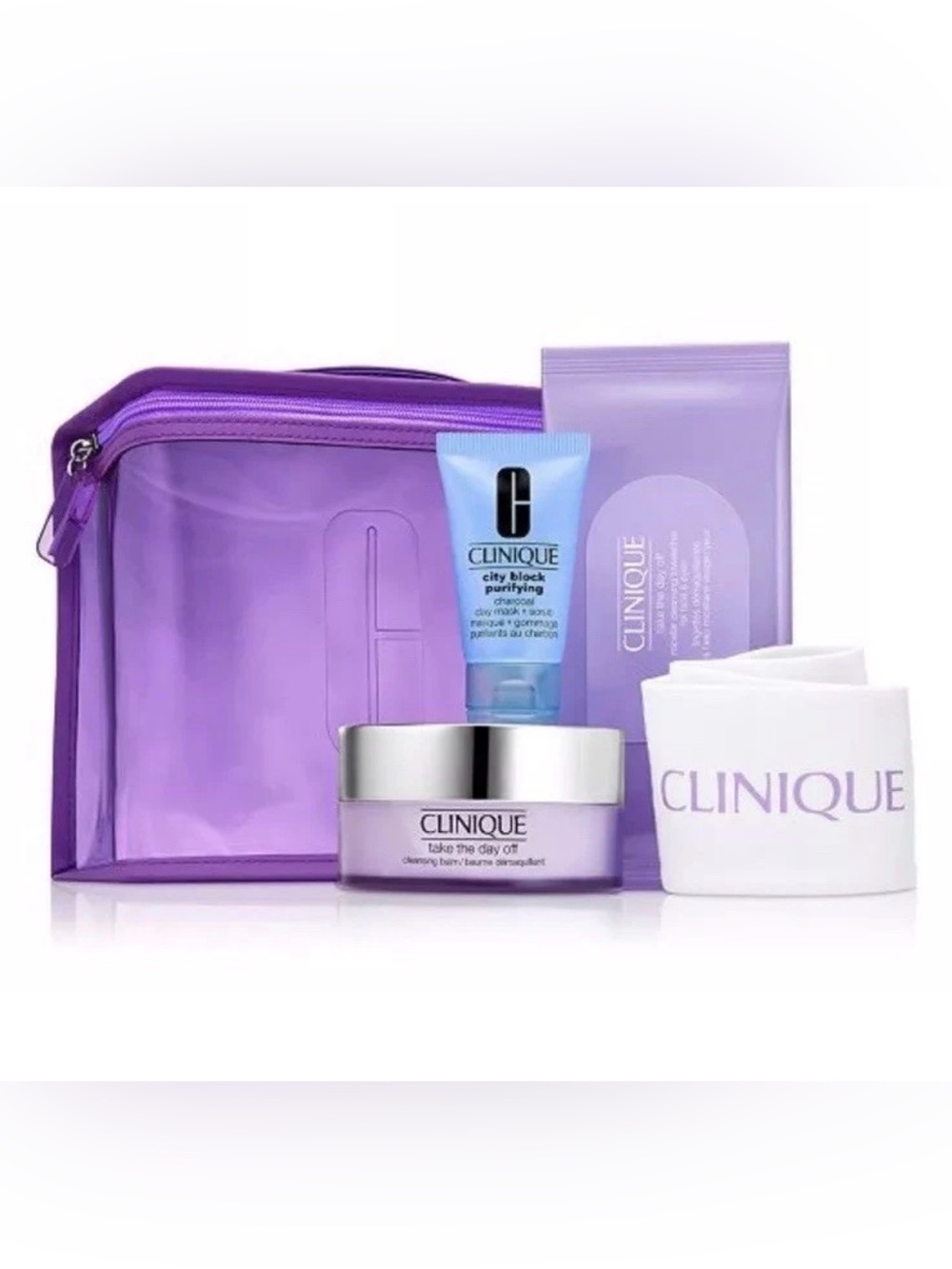 Clinique 5-pc Take It All Off Skincare Set: Cleansing Balm / Towelettes / Mask